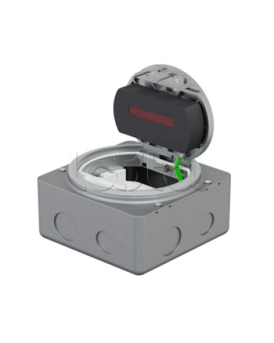 LUK/1,5AL66 Люк в пол на 1,5 поста (45х45мм), с суппортом и коробкой, сталь IP66 (70031) в Уссурийске Системы лючков и колонн Pintop.ru
