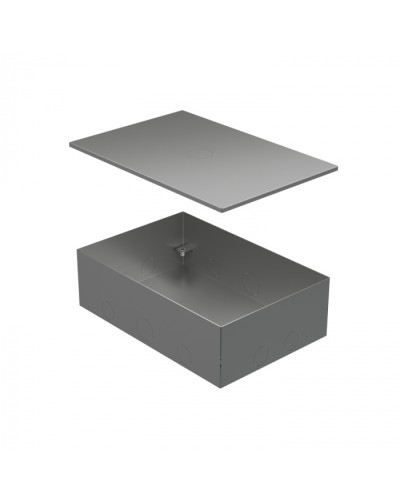 BOX/6-8 Металлическая коробка с крышкой для заливки в пол 249,6х167,6х75мм Экопласт (70161) в Уссурийске Распределительные коробки Pintop.ru