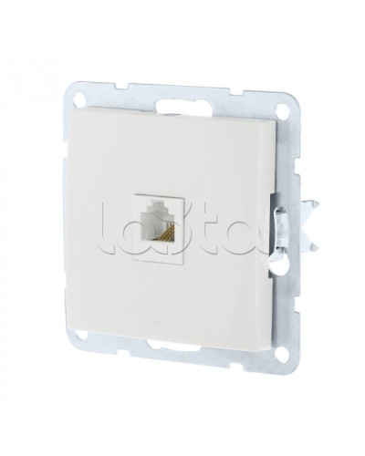 Розетка компьютерная RJ-45 кат. 5е с накладкой (белый) LK60 Экопласт (866104-1) в Уссурийске Розетки компьютерные и телефонные Pintop.ru