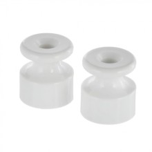 Фиксатор кабеля (изолятор) для внешней проводки кабеля (белый) LK Vintage (5шт) (888304-5)