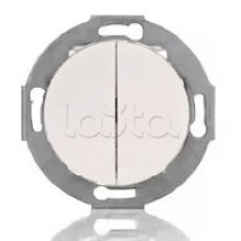 Выключатель двухклавишный Экопласт (схема 5) 10 A, 250 B (белый) Vintage