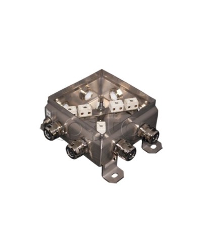 Коробка монтажная огнестойкая Гефест КМ-О (12к*10,0)-IP66 1212нерж, 8 вводов 123х123х60 в Уссурийске Распределительные коробки Pintop.ru