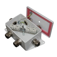 Коробка монтажная огнестойкая Гефест КМ-О (8к)-IP66-d, два ввода 120х80х68