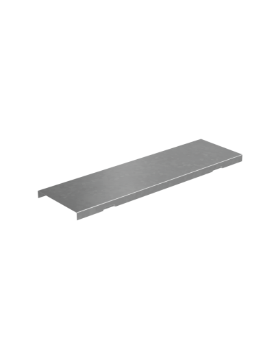 Крышка на вертикальный Т-ответвитель переходник 100-200 мм с разворотом трассы на 90 гр. ПЛЮС (нижняя часть больше исходной) INOX304 КМ-Профиль (KTDPVplus90-100-200 INOX304) в Уссурийске Аксессуары для лотков Pintop.ru