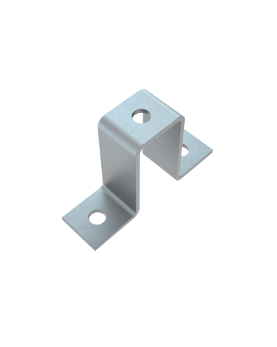 Прямоугольная скоба для двойного страт-профиля 41х82 мм КМ-Профиль (PS41-82) в Уссурийске Держатели, клипсы, скобы Pintop.ru