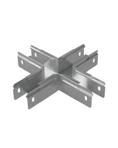 Х-разветвитель прямой 50х50 мм ПЛЮС HD КМ-профиль (PXDplus50-50 HD) в Уссурийске Аксессуары для лотков Pintop.ru