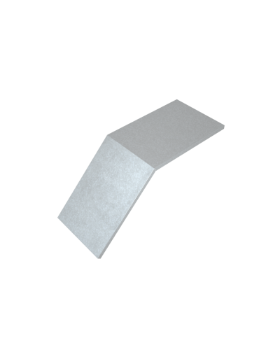 Крышка лестничного вертикального внешнего угла 45 гр. 100 мм КМ-Профиль (KLVL45-100) в Уссурийске Аксессуары для лотков Pintop.ru