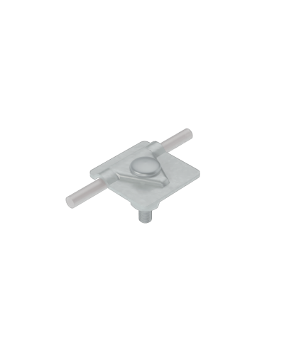 Универсальный соединитель для прутка Ø 5-10 мм с 1 пластиной 40х40 мм CU КМ-Профиль (USM-D5-10 CU) в Уссурийске Аксессуары для лотков Pintop.ru