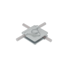 Универсальный соединитель для прутка Ø 5-10 мм с 2 пластинами 40х40 мм HD КМ-Профиль (2USM-D5-10 HD)