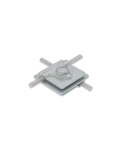 Универсальный соединитель для прутка Ø 5-10 мм с 3 пластинами 40х40 мм КМ-Профиль (3USM-D5-10) в Уссурийске Аксессуары для лотков Pintop.ru