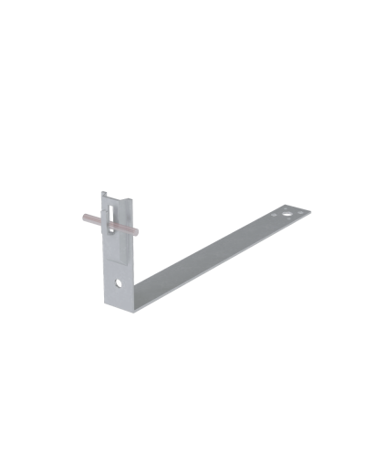 Черепичный держатель зажимной на обрешётку для прутка Ø 5-8 мм L430 мм H100 мм CU КМ-Профиль (CDZO-L430-D5-8 CU) в Уссурийске Держатели, клипсы, скобы Pintop.ru