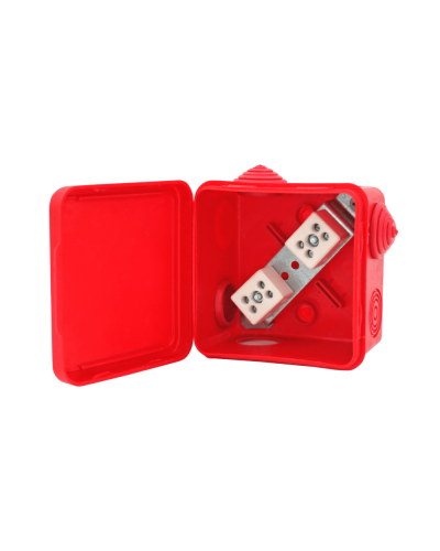 Коробка распределительная огнестойкая КРОПС-П1, IP54, габаритные размеры 100х100х50 мм, для кабелей сечением до 4 мм2, 6 клемм КМ-Профиль (FRJB-KM-P1-4-06-КРОПС-IP54) в Уссурийске Распределительные коробки Pintop.ru