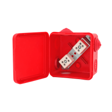 Коробка распределительная огнестойкая КРОПС-П1, IP54, габаритные размеры 100х100х50 мм, для кабелей сечением до 10 мм2, 3 клеммы КМ-Профиль (FRJB-KM-P1-10-03-КРОПС-IP54)