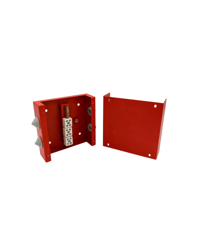Коробка распределительная огнестойкая КРОПС, IP55, габаритные размеры 100х100х60 мм, для кабелей сечением до 2,5 мм2, 4 клеммы КМ-Профиль (FRJB-KM-ST4-2.5-04-КРОПС-IP55) в Уссурийске Распределительные коробки Pintop.ru