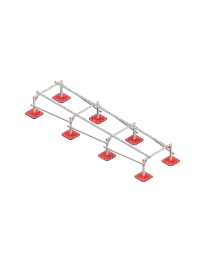 Опорная конструкция для установки оборудования TECHNORAPTOR FOOT 1000х4000 КМ-профиль (KM-TR-F-SSEI-1000-4000) в Уссурийске Системы видеонаблюдения Pintop.ru