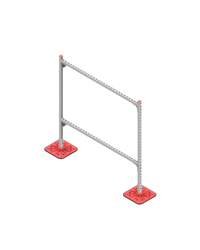 Опорная конструкция для горизонтальных прямоугольных воздуховодов и металлических лотков кабеленесущих систем TECHNORAPTOR FOOT 1500х1500 HD КМ-профиль (KM-TR-F-SSHRAD-1500-1500 HD) в Уссурийске Системы видеонаблюдения Pintop.ru