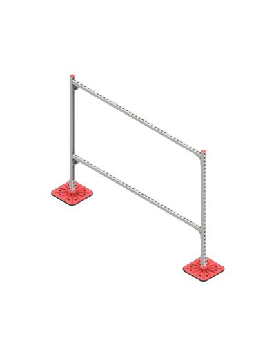 Опорная конструкция для горизонтальных прямоугольных воздуховодов и металлических лотков кабеленесущих систем TECHNORAPTOR FOOT 2000х1500 HD КМ-профиль (KM-TR-F-SSHRAD-2000-1500 HD) в Уссурийске Системы видеонаблюдения Pintop.ru
