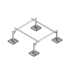 Опорная конструкция для установки оборудования TECHNORAPTOR STEELFOOT 1200х1200 HD КМ-профиль (KM-TR-STF-SSEI-1200-1200 HD)