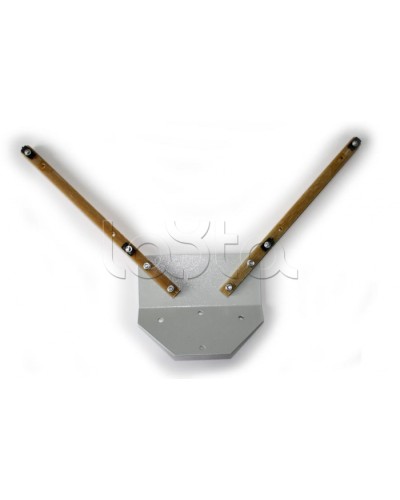 Узел с двумя стеклопластиковыми консолями для крепления двух блоковна плоскость заграждения, стены зданияили на другие электропроводные предметы Омега-микродизайн УКБ-22 в Уссурийске Кронштейны и планки для извещателей Pintop.ru