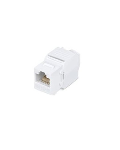 Вставка Keystone Jack RJ-45(8P8C), категория 5e, 110 IDC, угол заделки 180 градусов, без инструмента (Toolless), белая в Уссурийске Модули Keystone Pintop.ru