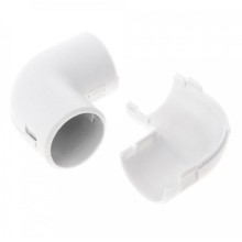 Соединитель угловой разборный белый д25 (30шт/480шт уп/кор) Промрукав (PR.07525б)