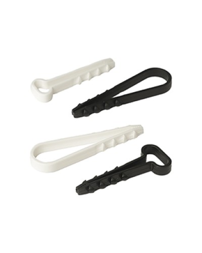 Дюбель-хомут для плоского кабеля 5-8 мм белый (10шт) Промрукав (PR08.6953) в Уссурийске Крепеж: Дюбели, шурупы, саморезы Pintop.ru