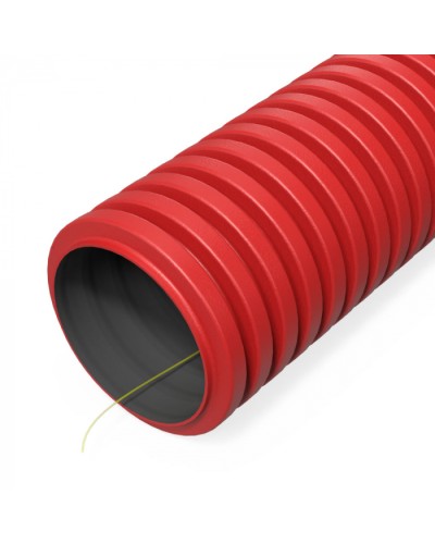 Труба гофр. двуст. ПНД гибкая тип 1250 (SN63) с/з красная d50 мм (100м/200м уп/пал) Промрукав (PR15.00977) в Уссурийске Труба гофрированная Pintop.ru