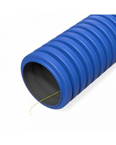 Труба гофрированная двустенная ПНД гибкая тип 450 (SN29) с/з синяя d40 мм (150м/уп) Промрукав (PR15.0273) в Уссурийске Труба гофрированная Pintop.ru