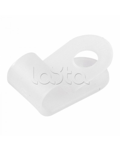 Кабельная скоба пластиковая 5мм для крепления термокабеля Спектрон-КС-5 в Уссурийске Держатели, клипсы, скобы Pintop.ru