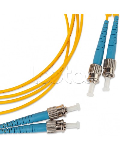 Патч-корд оптический SM 9/125 (OS2) ST-ST duplex (2м) Hyperline FC-D2-9-ST/UR-ST/UR-H-2M-LSZH-YL в Уссурийске Патч-корды оптические Pintop.ru