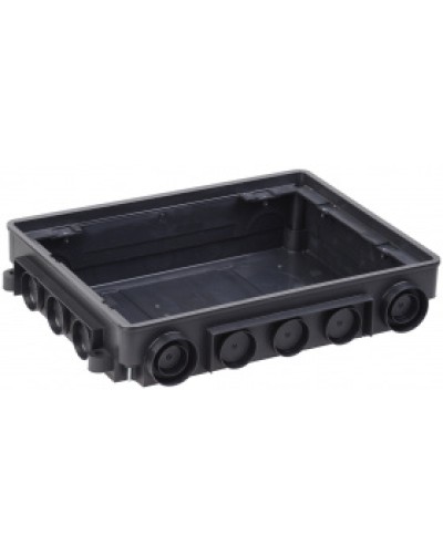 IEK Коробка напольная ONFLOOR 12 модулей (KNU-12-PA-9011) в Уссурийске Аксессуары для кабель-канала Pintop.ru