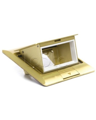 Люк в пол на 2 модуля (45х45мм), латунь Экопласт 70020 в Уссурийске Системы лючков и колонн Pintop.ru