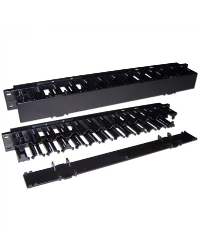 Кабельный органайзер 19 пластиковый, c крышкой, 1U LANMASTER (LAN-ORG/CVP-1U) в Уссурийске Кабельные органайзеры Pintop.ru