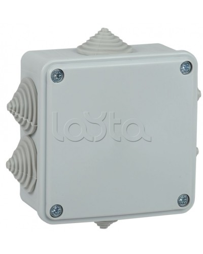 Коробка монтажная 100х100х45 мм IP44 6 вводов IEK (UKO11-100-100-045-K41-44) в Уссурийске Распределительные коробки Pintop.ru