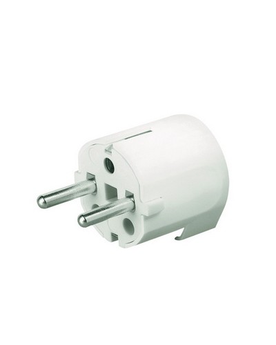 Вилка кабельная, бытовая с боковым вводом кабеля. Черная. IP20 16А 2P+E 230В DKC DIS13083N в Уссурийске Аксессуары для стоек и шкафов Pintop.ru