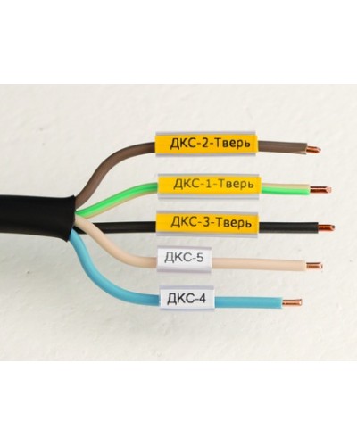Маркировка для провода, гибкая, для трубочек. 4х15мм. Желтая DKC NUTFL15Y в Уссурийске Крепежные изделия Pintop.ru