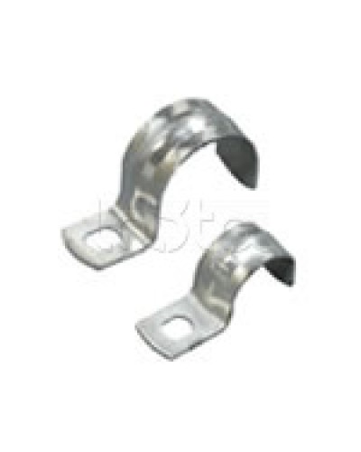 Скоба оцинкованная с одним отверстием для трубы D25мм, м.о. 8,5-6,0мм (1уп=100шт) Экопласт (43725P) в Уссурийске Держатели, клипсы, скобы Pintop.ru