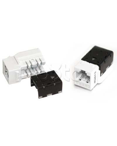 Вставка Keystone Jack RJ-45(8P8C), категория 6A, 110 IDC красная Hyperline (KJNE-8P8C-C6A-90-RD) в Уссурийске Модули Keystone Pintop.ru