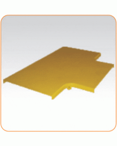 Крышка Т-соединителя оптического лотка 120 мм, желтая LANMASTER LAN-OT120-ETC в Уссурийске Аксессуары для кабель-канала Pintop.ru