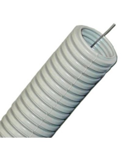 Труба гофрированная HFFRLS тяжелая диам 20 мм, с зондом, без галогена, низкое дымовыделение, трудногорючая Экопласт 61120HFFRLS в Уссурийске Труба (ОКЛ) Экопласт Pintop.ru