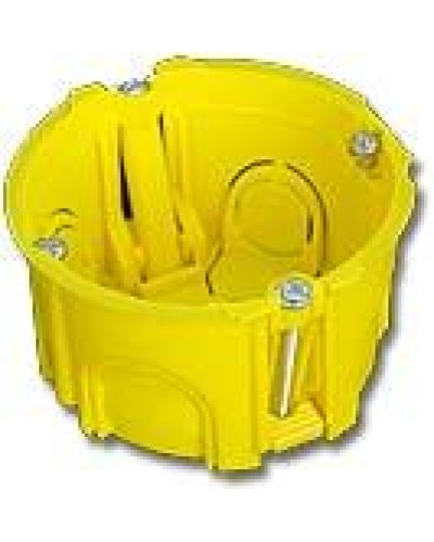 Коробка подрозеточная в стену для суппорта 45x45, желтая TWT TWT-BX45x45-YL в Уссурийске Распределительные коробки Pintop.ru
