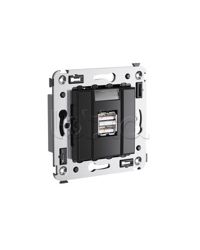 Устройство зарядное Avanti, Черный квадрат DKC 4402543 в Уссурийске Блоки розеток Pintop.ru