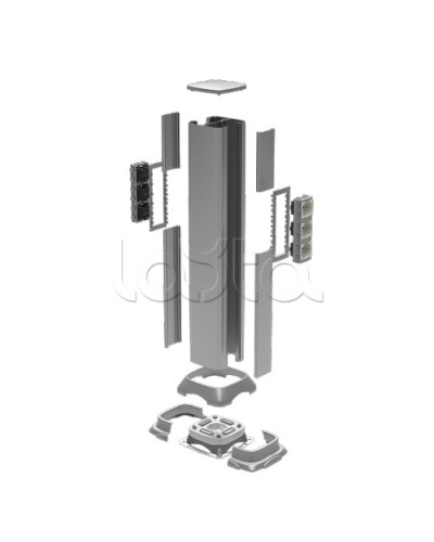Колонна алюминевая 0,71 м, цвет светло-серебристый металлик DKC 09591 в Уссурийске Аксессуары для стоек и шкафов Pintop.ru