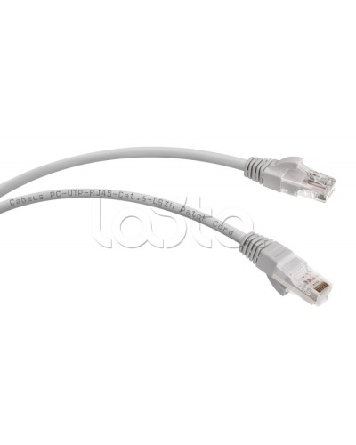 Патч-корд UTP, категория 6, 1 м, LSZH, неэкранированный, серый Cabeus PC-UTP-RJ45-Cat.6-1m-LSZH в Уссурийске Патчкорды (медные) Pintop.ru