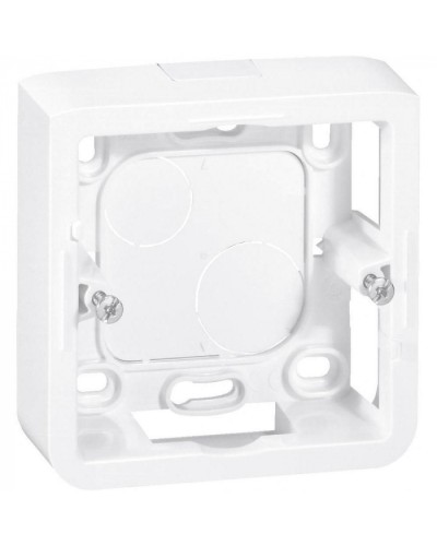 Коробка накладная, глубина 30 мм, белая Mosaic Legrand 080280 в Уссурийске Аксессуары для кабель-канала Pintop.ru