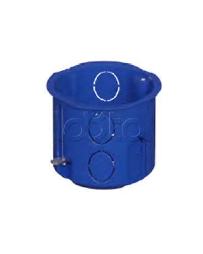 Коробка установочная для г/к D68x62мм с металл. лапками, межцентр 71мм, синий IP20 (1шт) Экопласт (44665-1) в Уссурийске Распределительные коробки Pintop.ru