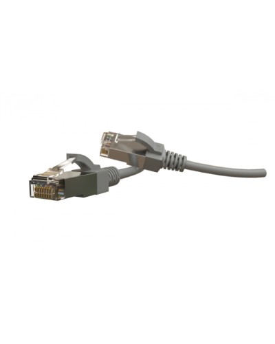 Патч-корд S/FTP Hyperline (PC-LPT-SFTP-RJ45-RJ45-C6-3M-LSZH-GY) в Уссурийске Патчкорды (медные) Pintop.ru