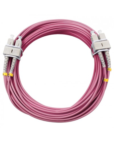 Шнур оптический duplex SC-SC 50/125 mm OM4 25м LSZH Cabeus FOP-50-OM4-SC-SC-25m в Уссурийске Патч-корды оптические Pintop.ru