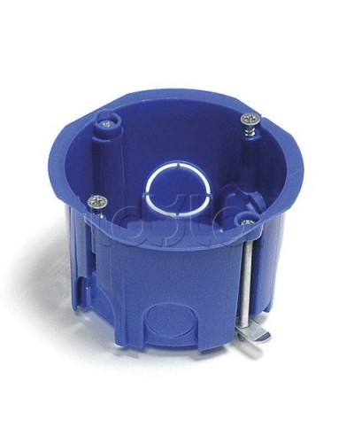 Коробка установочная D60x40мм со стык. ушками межцентр. 71мм, IP20, синий Экопласт 44661 в Уссурийске Распределительные коробки Pintop.ru