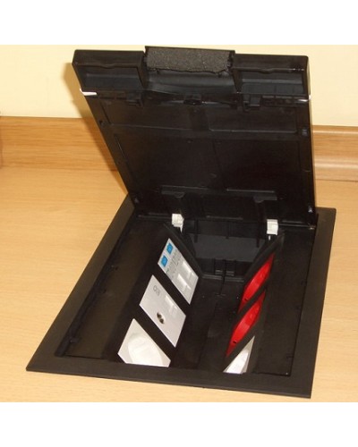 Люк в пол на 6 модулей (45х45мм) с суппортом и коробкой, пластик Экопласт 70062 в Уссурийске Системы лючков и колонн Pintop.ru